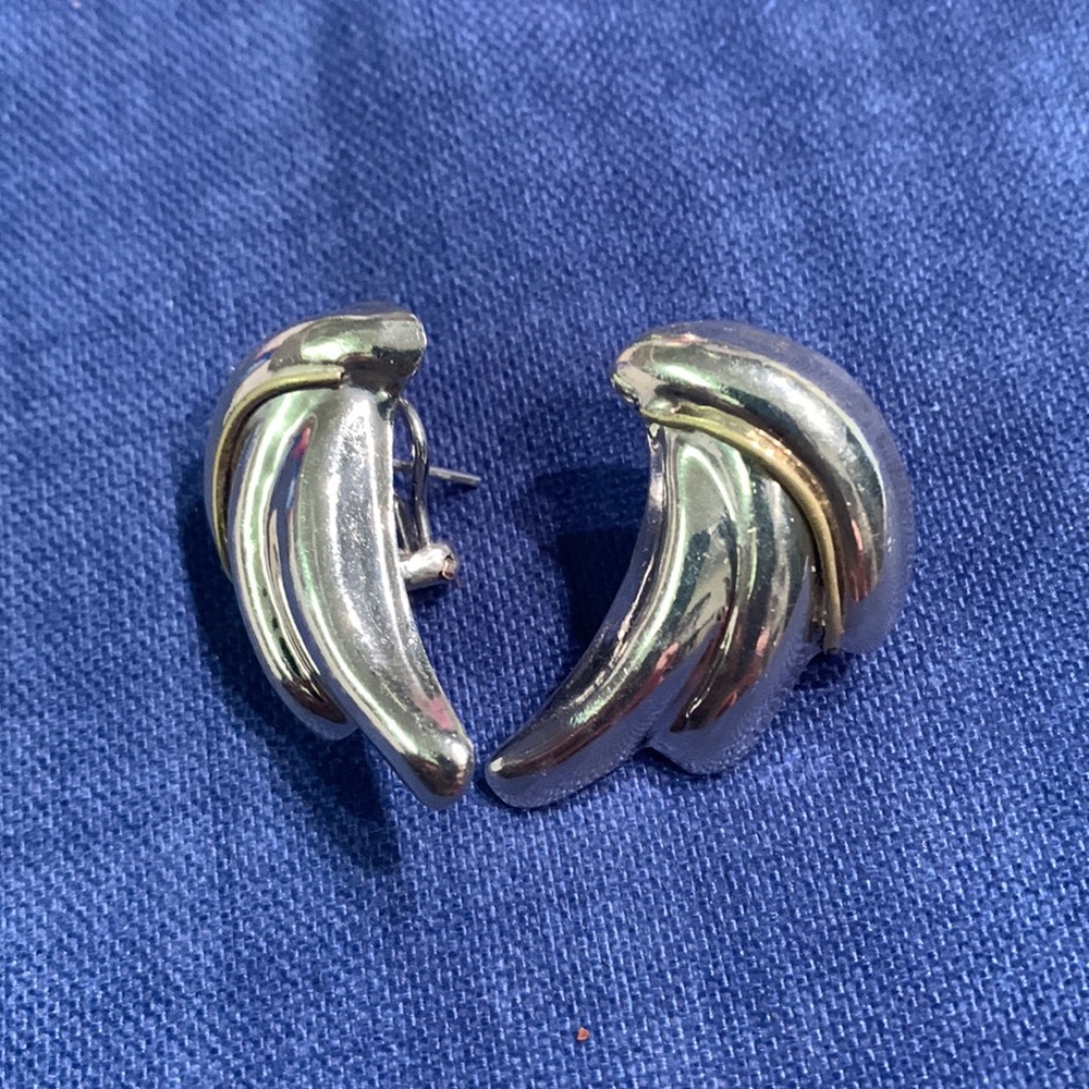 Angel Wing Sterling Silver Post Earrings.
